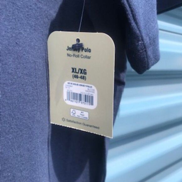 Jersey Polo Style Shirt . Size: Large {42-44} Casual or Work . George . Navy New - Picture 5 of 5